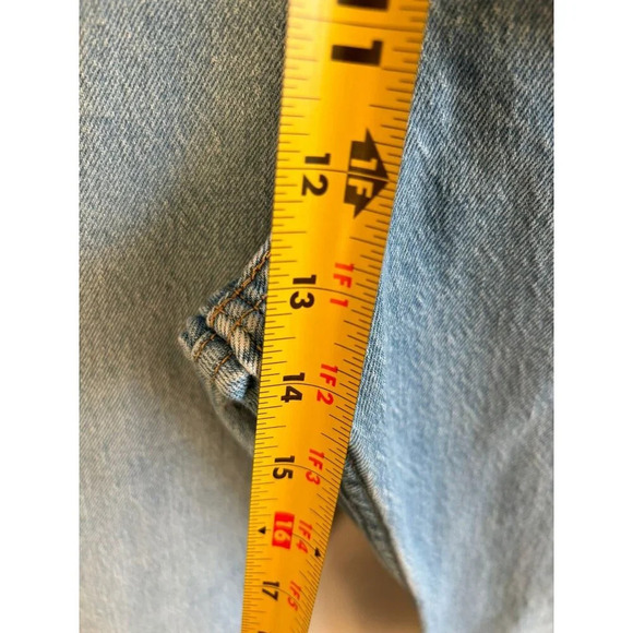 Levi's Premium 702 Mens High Flare Jeans Ultra High Rise Slim Fit Denim Sz 34x32 - Picture 6 of 12